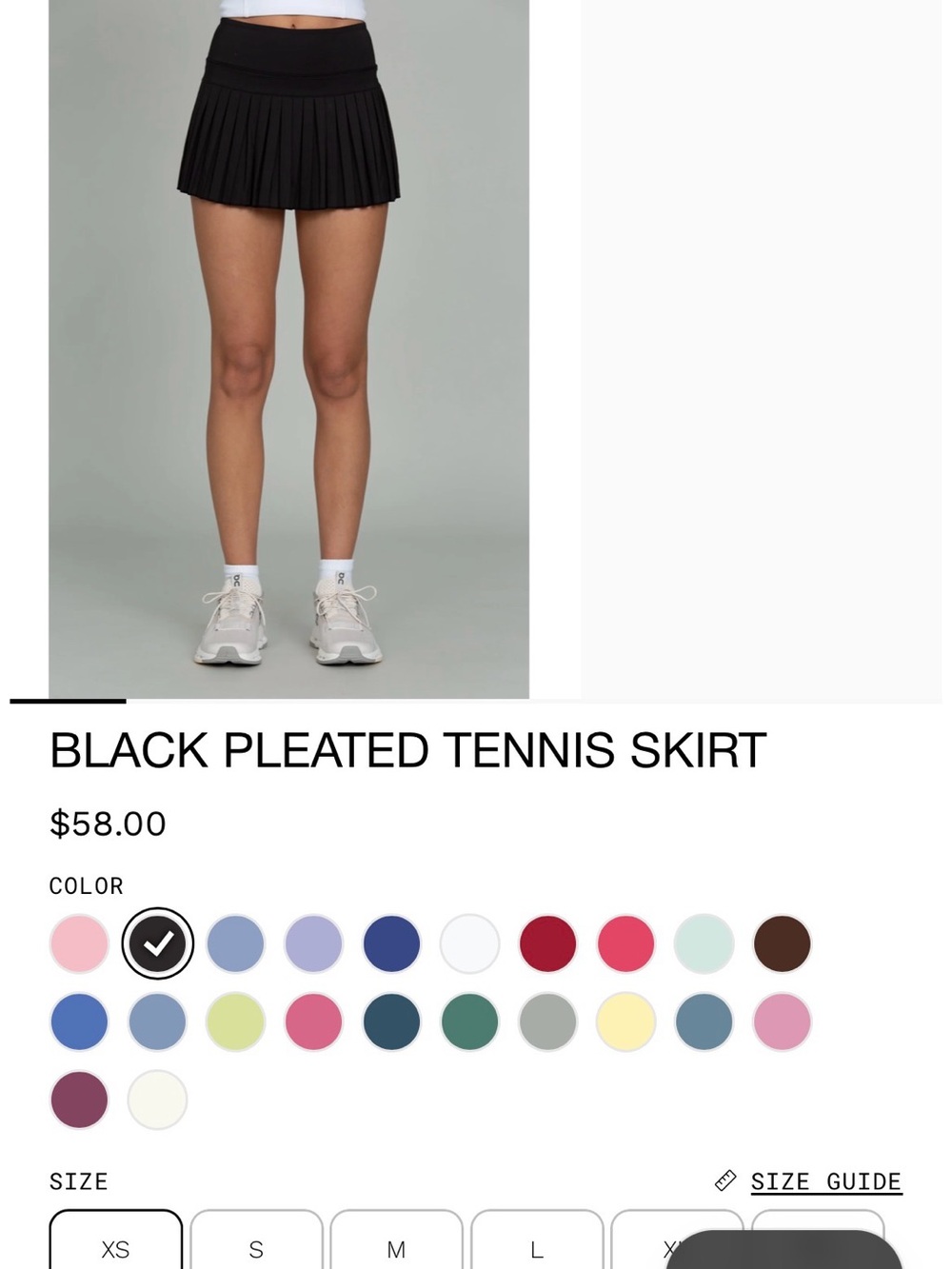 GOLDHINGE charcoal gray Pleated Tennis Skirt